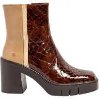 Art 1974 Enkellaarzen | Maat 38 Dames Cognac