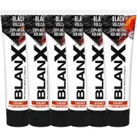 Blanx Black Volcano Tandpasta - 6 x 75 ml - Whitening met Vulkaanas & Actieve Houtskool