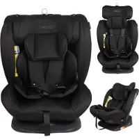 Bebies First Cabino Solero Autostoel i-Size – Groep 0/1/2/3 – 40 tot 150 cm – Gordelbevestiging - Met Zitverkleiner – Zwart Plus