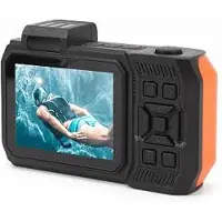 FEELNEEDY 65MP 4K Onderwatercamera, 10 stuks, oranje - Wateradapter en slangkoppeling - Robuust en waterdicht