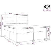 vidaXL Boxspringbed met matras Blauw 200 x 200 cm Fluweel