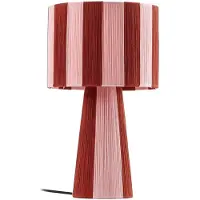 LINDBY Tafellamp Suly, rood, Woon-/ Eetkamer, Textiel / Stof / Zijde, Jong wonen, Tafellamp