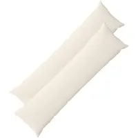 vidaXL Kussensloop 2 st HEERLEN Crèmekleurig 40 x 145 cm corduroy
