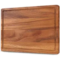 SOPHIOR Houten Snijplank Walnoot - Groot 42x30x2,8 cm - Met Sapgeul en Handvaten