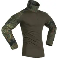Invadergear Combat T-shirt Met Lange Mouwen Groen XL