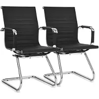 Dripio Set van 2 ergonomische bureaustoelen, geschikt tot 120 kg, zwart