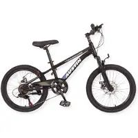 Buxibo - Fiets Austin - Kinder Mountainbike - 7 Versnellingen - 20 Inch - Zwart