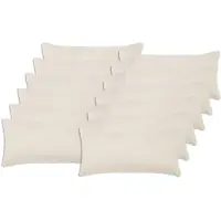 vidaXL Kussensloop 12 st HEERLEN Crèmekleurig 40 x 80 cm Bouclé