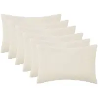 vidaXL Kussensloop 6 st HEERLEN Crèmekleurig 30 x 50 cm Bouclé