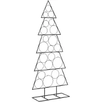 vidaXL Metalen kerstboom KUOPIO 150 cm Staal Zwart