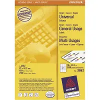 Avery Zweckform Zweckform 3652 universele etiketten A4 70 x 42,3 mm wit (2.100 etiketten)