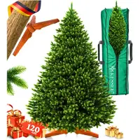 Kesser Kerstboom kunstmatig natuurgetrouwe denneboom + houten standaard & tas