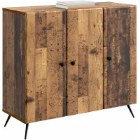 vidaXL Dressoir, gerecycled hout, 89 x 34,5 x 80 cm, houtvezel
