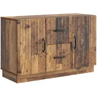 vidaXL Dressoir Oud hout 89 x 34,5 x 57 cm Bewerkt hout