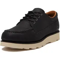 Timberland Heren Zwarte leren schoenen Britton Mills (47.5), Leer, Plat, Veters, Casual TB0A43JGW021