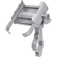 AdroitGoods Telefoonhouder Fiets & Motor – Aluminium – 360° Rotatie – Schokbestendig – Universeel – Grijs