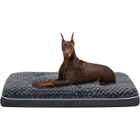 PromoHome Orthopedisch hondenbed – extra zacht en antislip, 120 x 74 cm, grijs