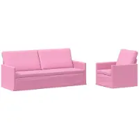 vidaXL Bankstel 2 pcs Roze Stof