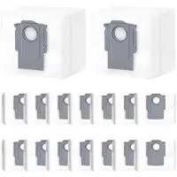 PromoHome 16 stuks stofzakken voor robotstofzuigers - 3L capaciteit - Hoge filtratie efficiëntie - Universele compatibiliteit met diverse modellen