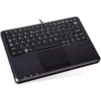 Perixx Toetsenbord, PERIBOARD-510 H PLUS, USB, Super Mini toetsenbord met touchpad, met 2 USB-poorten, UK-toetsenbordindeling