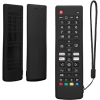 Kwmobile hoes geschikt voor LG Smart TV AKB - Siliconen anti-slip hoes voor afstandsbediening in zwart