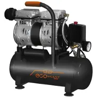 Vinco Geluiddempende compressor, 6 liter, 0,7 pk, olievrij