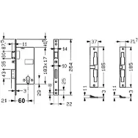 Yale Elektrisch slot voor houten deuren, type 581 E60