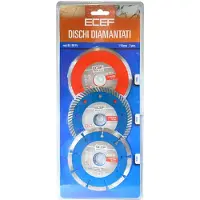 ECEF Diamantzaagschijven voor de bouw, Ø 115 mm - Verpakking van 3 stuks