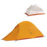 Naturehike Cloud Up 1 BASE – 1 persoons tent – Lichtgewicht tent – Incl. grondzeil – 210T 3000MM – Outdoor – Waterdicht – Kampeertent – Trekkerstent – Koepeltent – Oranje