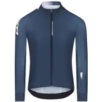 Q36.5 - Gregarius Hybrid Collar Fade L/S Jersey - Fietsshirt S, blauw