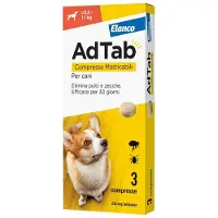 AdTab 3 tabletten, 225 mg, voor honden, geschikt voor gewichten van 5,5 tot 11 kg