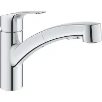 GROHE Einhandmischer Spültisch Eurosmart flacher AL herausziehb Dual Brause chrom