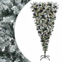 vidaXL Omgekeerde Kunstmatige Scharnier Kerstboom 210 cm 300 LED's
