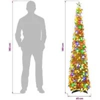 vidaXL Pop-up led-kerstboom met sterrentopper 180 cm 100 LED's PET