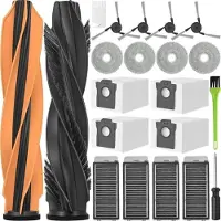 PromoHome Accessoirepakket voor Dreame L40s Pro Ultra, X50 Ultra Complete, L50 Pro Ultra en X50 Master – 2 hoofdborstels, 4 stofzuigzakken, 4