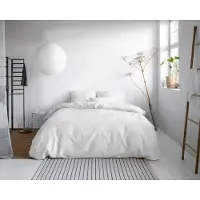 Primaviera Deluxe Dekbedovertrek Satin White Katoensatijn-200 x 200 / 220 cm | 2-Persoons