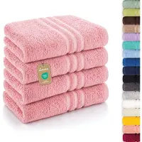 Lavea Set van 4 Handdoeken 50x100 cm – 100% Katoenen Handdoeken – Zacht en Sterk Absorberend – Ideaal als Badhanddoeken voor Badkamer, Thuis, Hotel en Spa – Pastelroze
