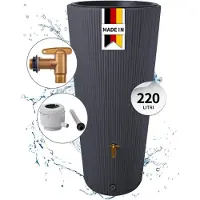 Graf 2-in-1 regenton en plantenbak (Grafietgrijs)