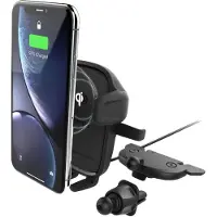 IOttie Easy One Touch Wireless 2 - Telefoonhouder Auto Ventilatierooster & CD-Speler -QI Draadloos Opladen 10W - Universeel - Verstelbaar - Zwart