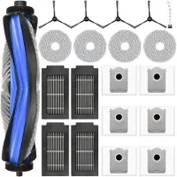 PromoHome 20-delige accessoireset voor Ecovacs Deebot T50 Omni / T50 Pro Omni robotstofzuiger – hoofdborstel, stofzakken, dweilpads, filters en zijborstels
