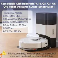 PromoHome Stofzakken voor Roborock Q7 M5+/L5+/Q10 S5+/Q10 X5+/Q5 Pro+/Q5 Max+/S8 Pro Ultra/S8+/S7 MaxV Ultra/Q7 Max+/Q8 Max+ - 10 stuks 3L wegwerpstofzuigerzakken voor robotstofzuiger en afzuigstation