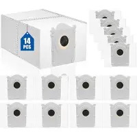PromoHome 14 stuks T50 stofzakken voor ECOVACS DEEBOT X8 PRO Omni / T50 Pro Omni / T50 Max Pro Omni / T50 Omni / T80 Omni robotstofzuiger – met actief koolstoffilter en 4-laags filtratie