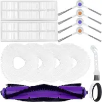 PromoHome Vervangingsset voor Narwal Freo robotstofzuiger - 1 hoofdbus, 2 HEPA-filters, 4 zijborstels, 4 dweilen, 1 reinigingsborstel, 1 bumper (11 stuks)