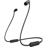 Sony WI-C310 draadloze Bluetooth oordopjes, 15 uur batterijduur, spraakassistent, magnetische oordopjes, achter-de-nek ontwerp, zwart, enkel