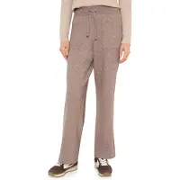 Cecil wijde broek van breiwerk, kleur: chocolademousse melange, maat: XS