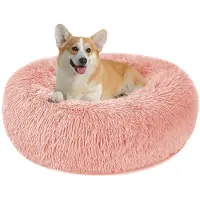 Merkloos Fluffy Donut Hondbed van Pluche, Wasbaar