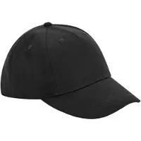 Beechfield 5 Panelen Biologisch Katoenen Baseball Cap (Zwart)