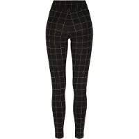 Urban Classics Dames/Dames Geruite Legging Hoog Rijp (Zwart/Wit)