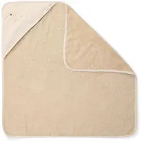 Little Dutch Badcape Geborduurd Baby Bunny Beige