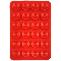 Mobigear Zuignap Telefoonhouder | EasyMount - 24 Suction Cup - Rood Universeel